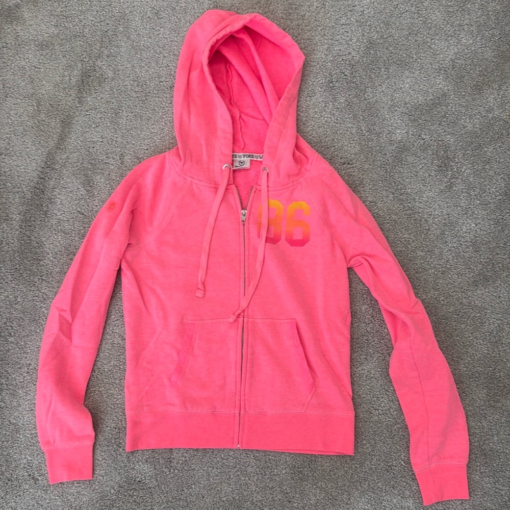 Vintage Love PINK zip up hoodie